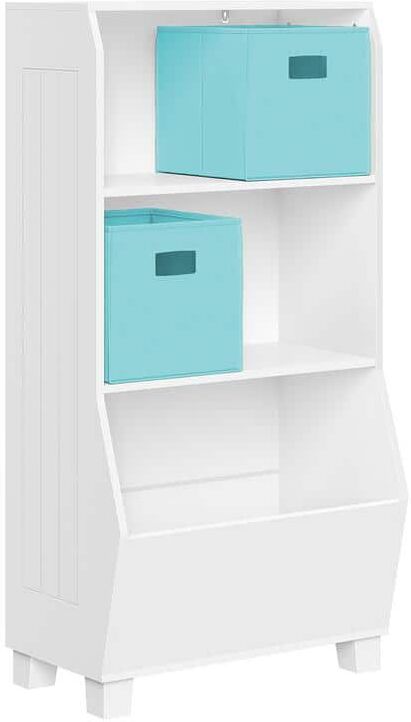 RiverRidge Home Kids 23 in. Bookcase with Toy Organizer and 2-Aqua Bins