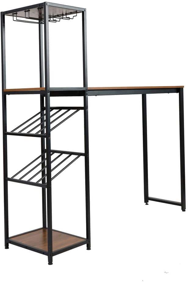 Taylor Walnut Top/Black Frame Bar Cabinet