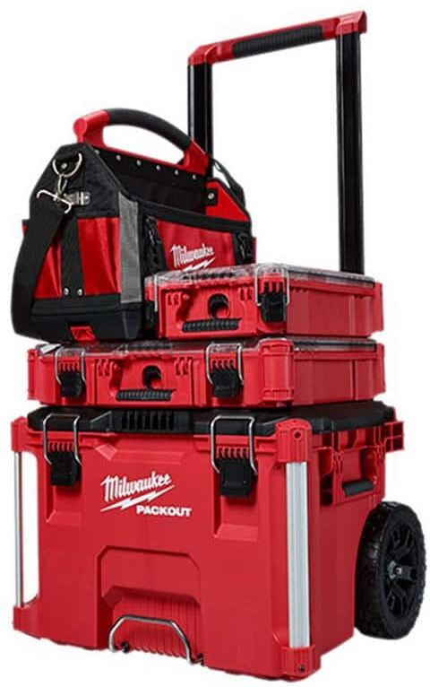 Milwaukee PACKOUT Rolling Tool Box with Tote and Organizers