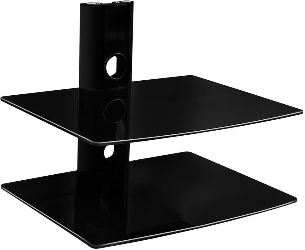 mount-it! Dual Tempered Glass Wall Mount Shelf System