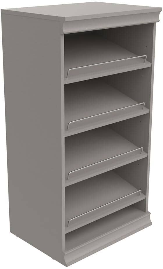 ClosetMaid 21.39 in. W Smoky Taupe Modular Storage Stackable Wood Shoe Shelf Unit