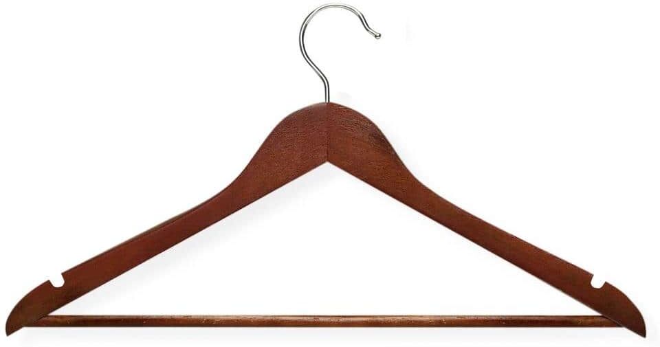 Honey-Can-Do Brown Wood Hangers 24-Pack