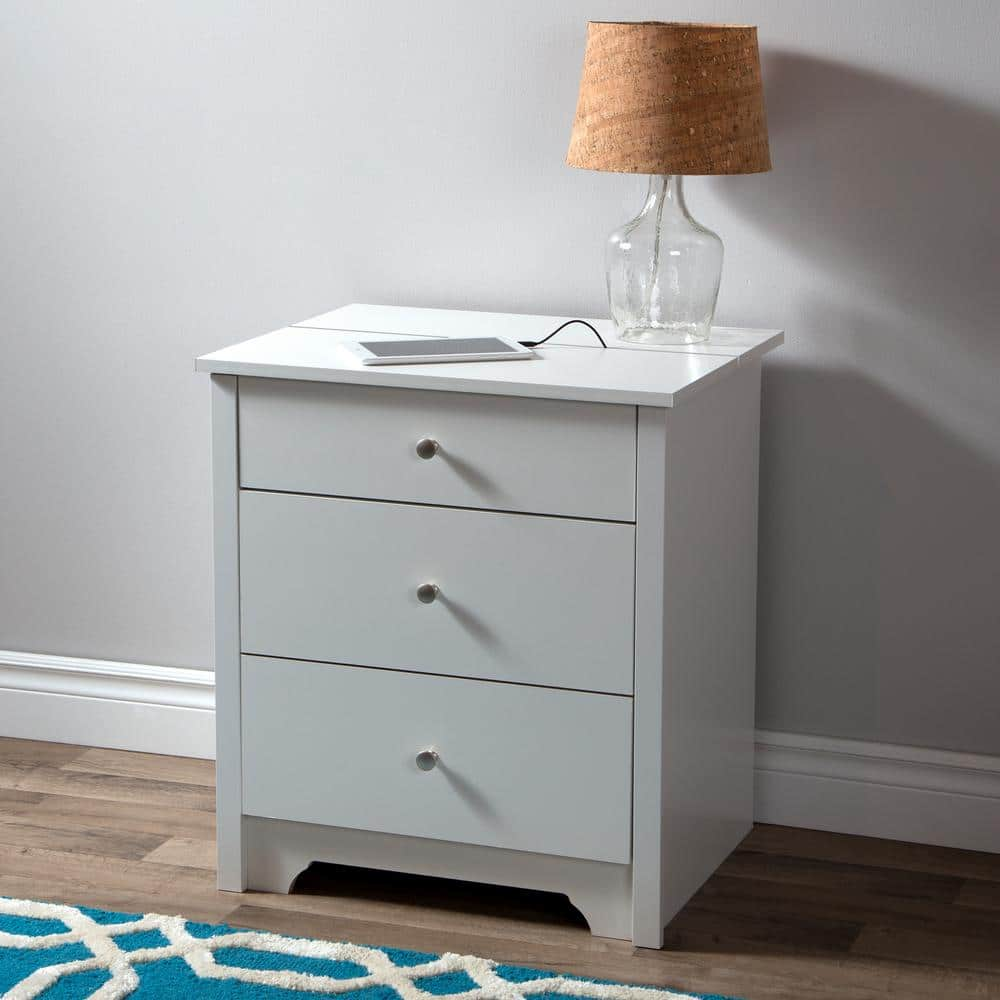 South Shore Vito Pure White Nightstand