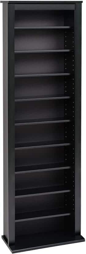 Prepac Black Media Storage