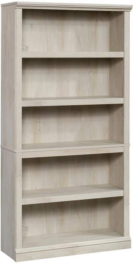 SAUDER 69.76 in. Chestnut Wood 5-shelf Standard Bookcase with Adjustable Shelves