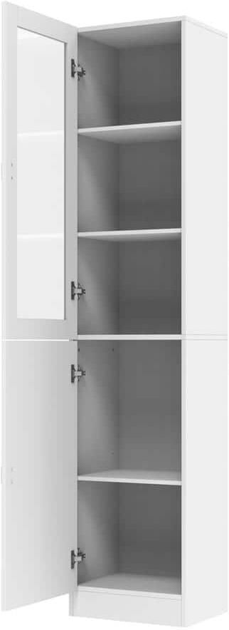 FUFU&GAGA White Wood Storage Cabinet Buffet and Hutch Combination Cabinet With Shelves (158 Cabinet)