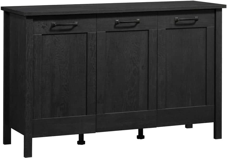 SAUDER Select Raven Oak 30 in. H Accent Storage Cabinet with 3-Doors and Adjustable Shelves