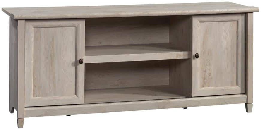 SAUDER Edge Water 59.213 in. Chalked Chestnut Entertainment Credenza with 2 Doors Fits TV's up to 65 in.