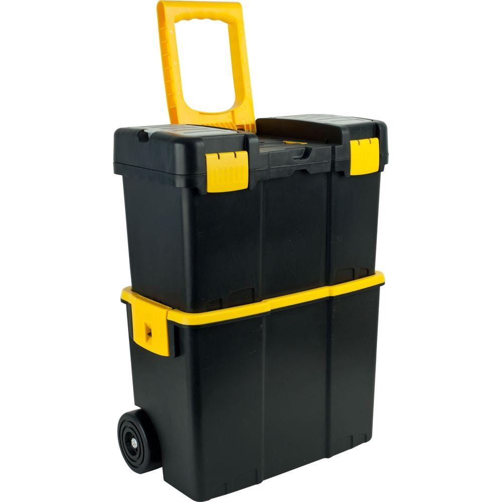 Stalwart 17.87 in. Stackable Mobile Tool Box with Wheels