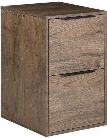 cadeninc 24.14 in. 2-Drawer Gray File Cabinet for Home Office