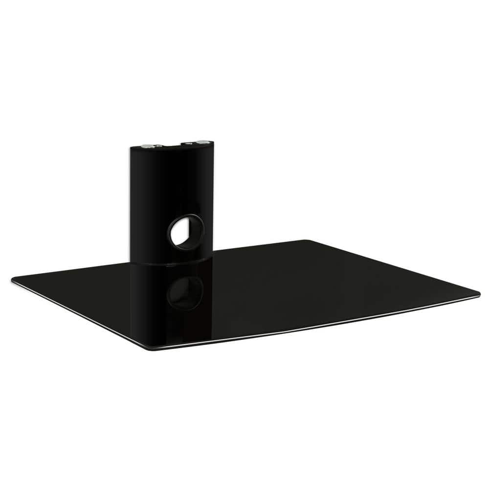 mount-it! 17.5 in. Glass A/V Component Wall Mounted Shelf
