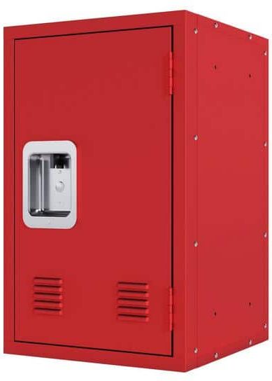 Amucolo 24 in. H x 15 in. W x 15 in. D Compact Detachable Red Steel Storage Cabinet Cube Storage Bin with Ample Storage Space