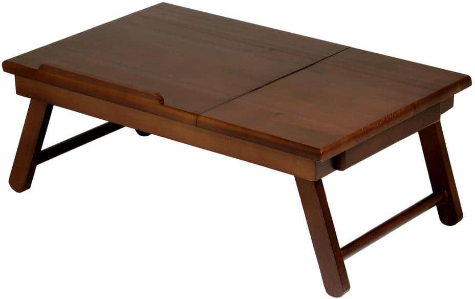 Winsome Alden Lap Desk, Flip Top with Drawer, Foldable Legs