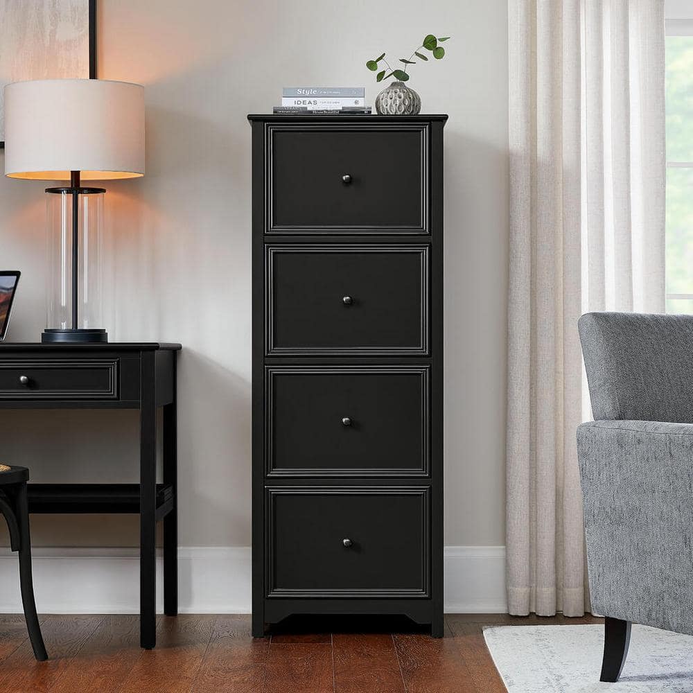 Home Decorators Collection Bradstone 4 Drawer Charcoal Black File Cabinet