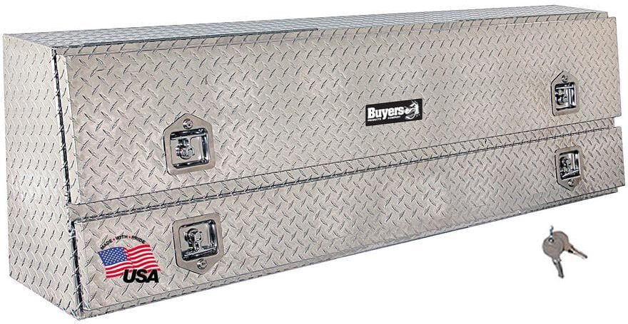 Buyers Products Company 88 in. Diamond Tread Aluminum Top Mount Contractor Truck Tool Box