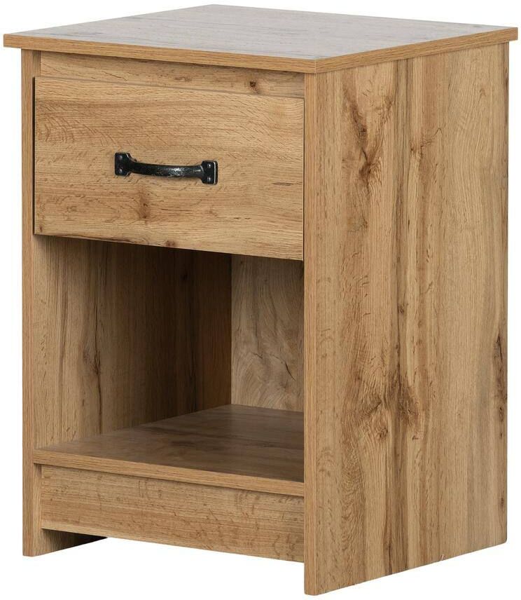 South Shore Tassio 1-Drawer Nordik Oak Nightstand 25 in X 17.75 in X 17 in