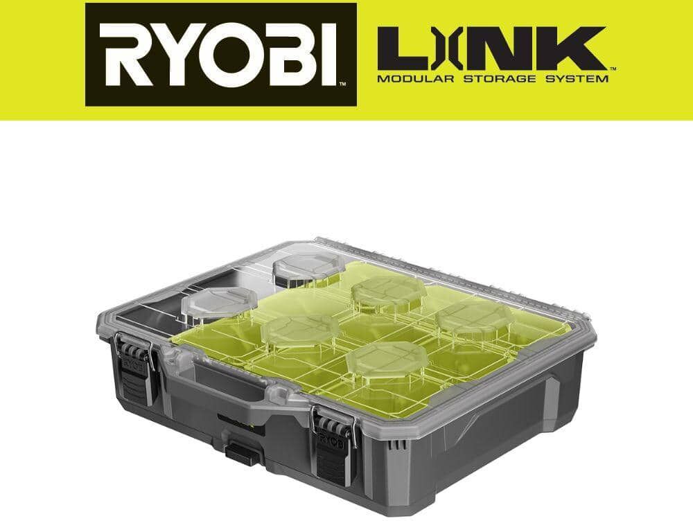 RYOBI LINK 10-Compartment Modular Small Parts Organizer Tool Box