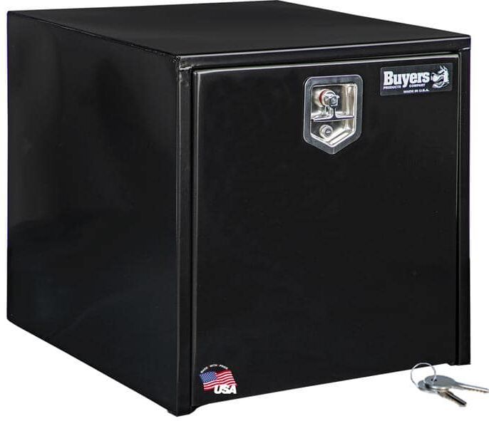 Buyers Products Company 24 in. x 24 in. x 24 in. Gloss Black Steel Underbody Truck Tool Box