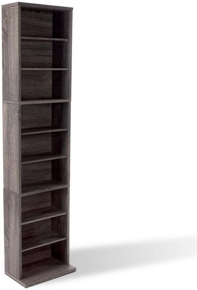 Atlantic Herrin Charcoal Gray Adjustable Media Cabinet