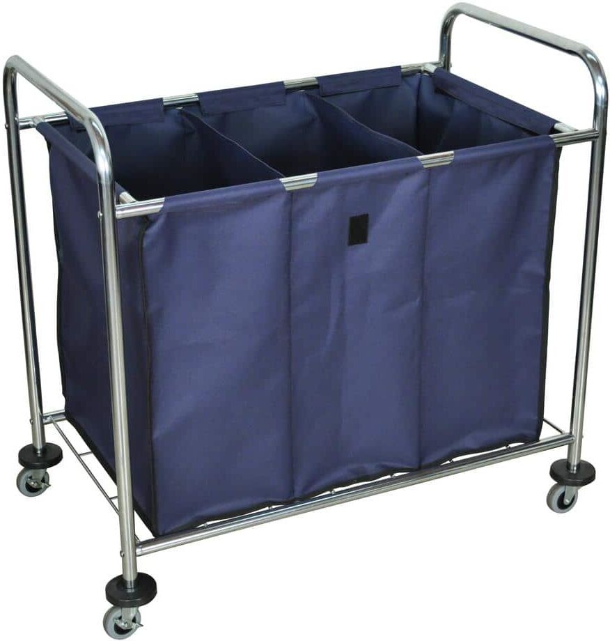 Luxor HL Steel Frame and Divided Canvas Bag Industrial Cart with Wheels