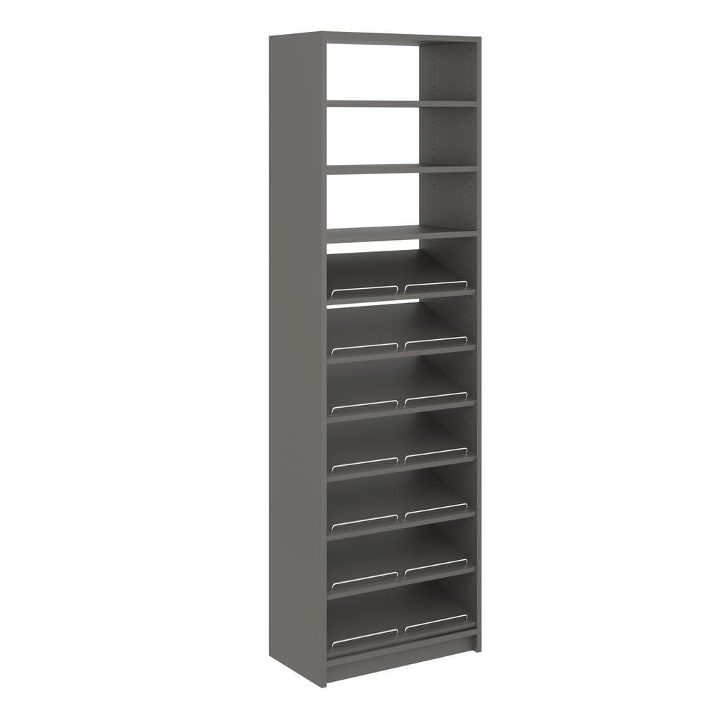 SimplyNeu 14 in. W D x 25.375 in. W x 84 in. H Storm Shoe Storage Tower Wood Closet System