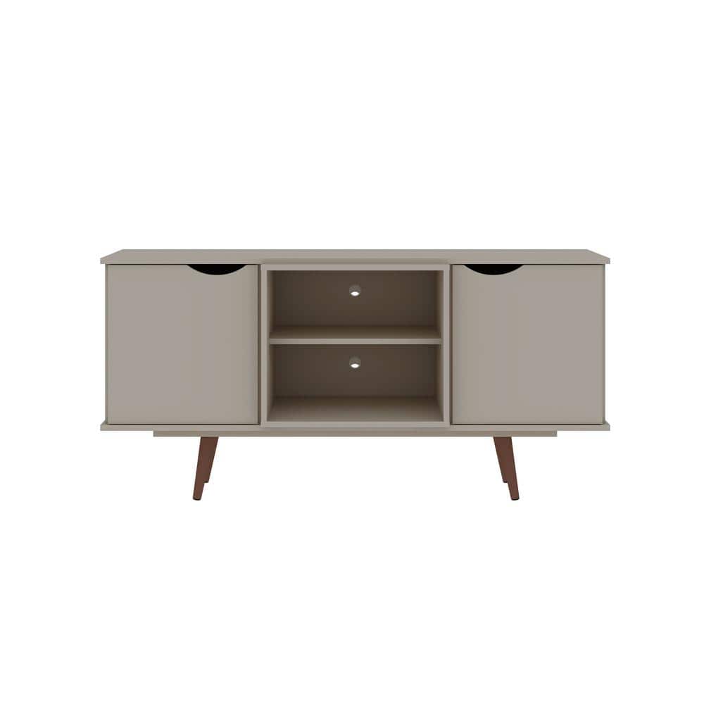 Manhattan Comfort Hampton 53.54 in. Off White TV Stand Fits TV's up to 46 in. with Cable Management
