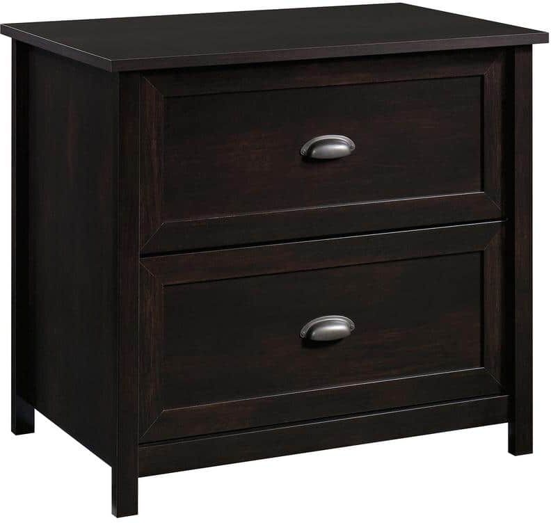 SAUDER Count Line Estate Black Decorative Lateral File Cabinet with 2-Drawers