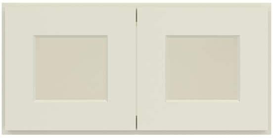 HOMLUX 24 in. W x 12 in. D x 12 in. H in Antique White Ready to Assemble Wall Kitchen Cabinet with No Glasses