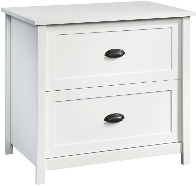 SAUDER County Line Soft White Decorative Lateral File Cabinet with 2-Drawers