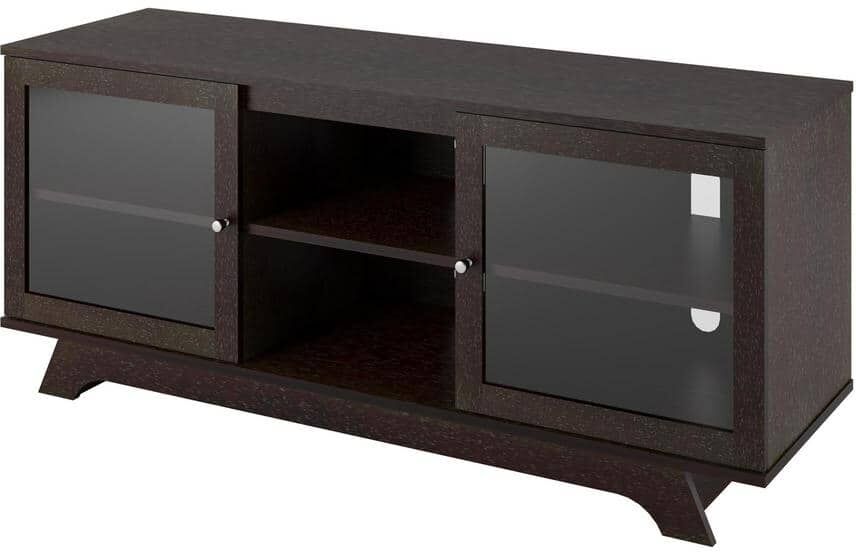 Ameriwood Home Privett 53.625 in. Espresso TV Stand for TVs up to 55 in.