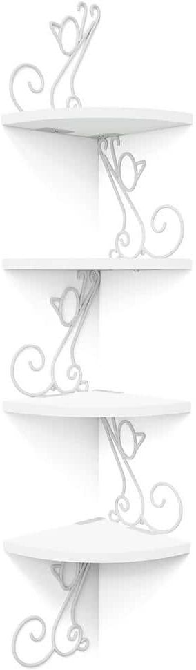 7.8 in. W x 7.8 in. D Solid Wood Decorative Wall Shelf Floating Corner Shelf