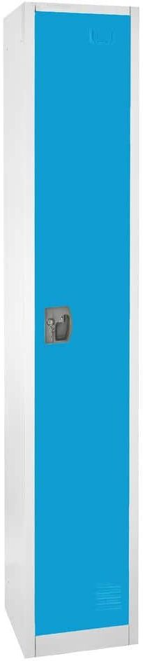 AdirOffice 629-Series 72 in. H 1-Tier Steel Key Lock Storage Locker Free Standing Cabinets for Home, School, Gym in Blue