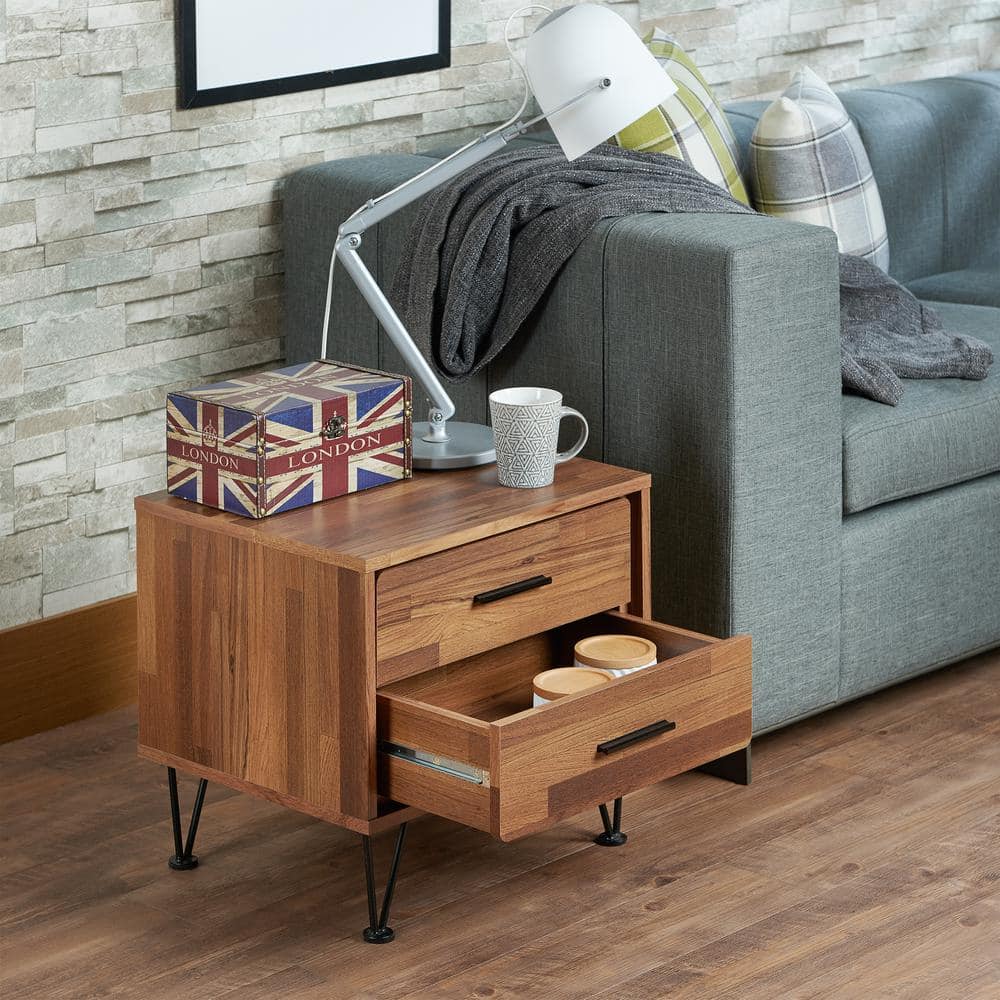 Acme Furniture Deoss 2-Drawer Walnut Nightstand