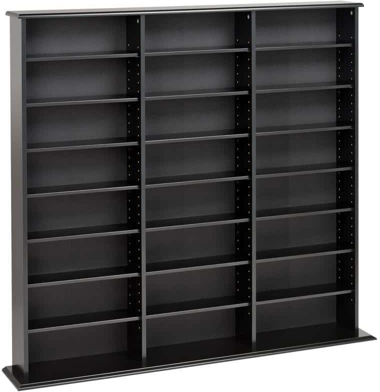 Prepac Black Media Storage