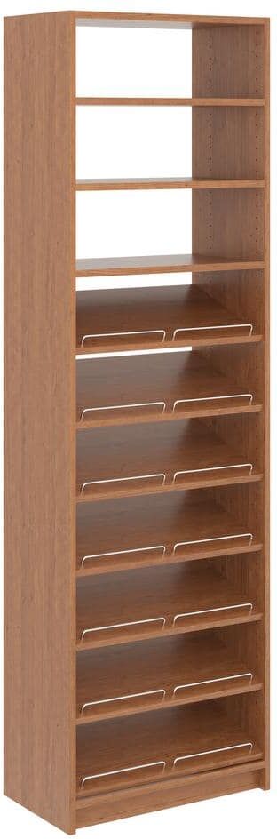 SimplyNeu 14 in. W D x 25.375 in. W x 84 in. H Amber Shoe Storage Tower Wood Closet System