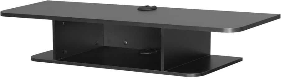 FITUEYES Floating 41.3 in. Black TV Stand Entertainment Storage Fits TV's up to 55 in. with Cable Management