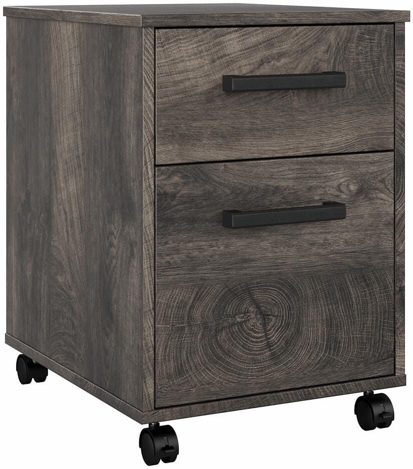 Bush Furniture City Park 2 Drawer Mobile File Cabinet in Dark Gray Hickory