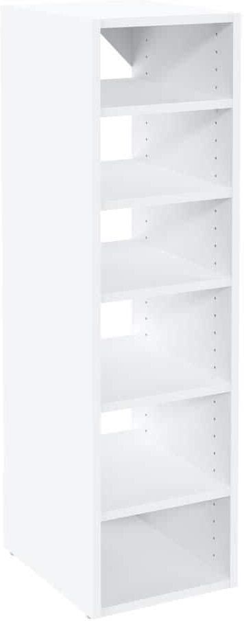 ClosetMaid Selectives 12 in. W White Walk-In Tower Unit Wall Mount Stackable 6-Shelf Wood Closet System