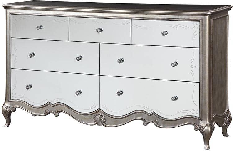 Acme Furniture Esteban 7-Drawer Antique Champagne Dresser 40 in. x 19 in. x 70 in.