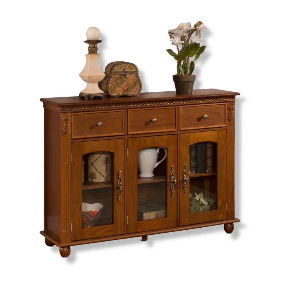 Signature Home SignatureHome Finish Walnut Material Wood Shape Rectangle Buffet Cabinet Console Dimensions: 42"W x 12"L x 31"H