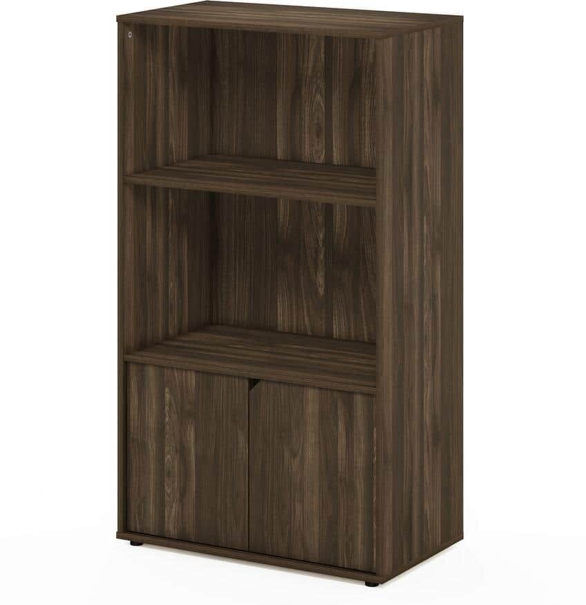 Furinno 48 in.JAYA Columbia Walnut Kitchen Storage Shelf with Cabinet