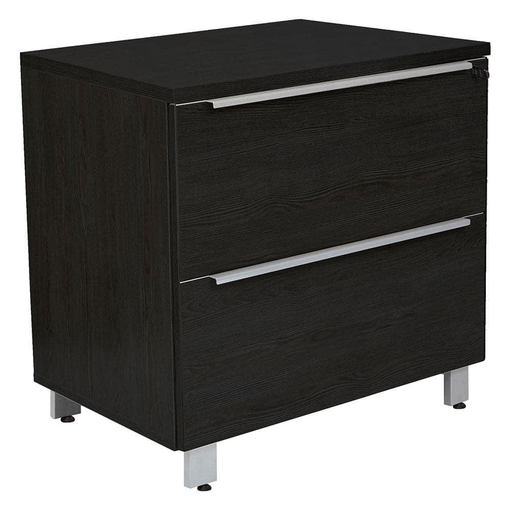 Nyhus Cali 32 in. W x 20 in. D x 29 in. H Espresso Melamine 2-Drawer Lateral File Cabinet