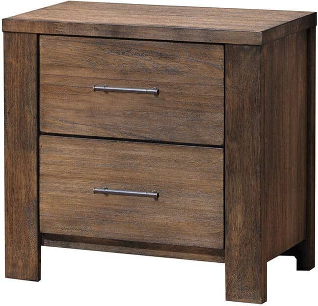 Furniture of America Morgan 2-Drawer Antique Oak Nightstand