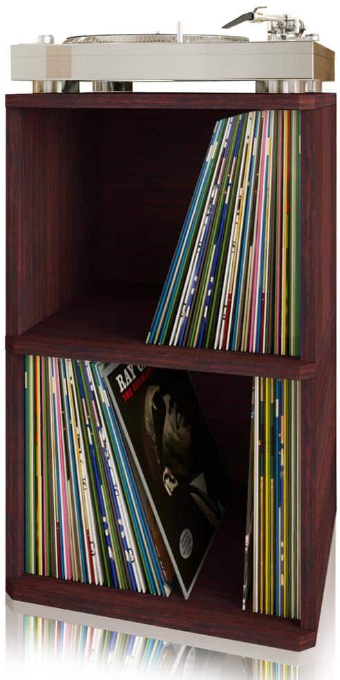 Way Basics zBoard Espresso 2-Shelf Vinyl Record Storage and LP Record Album Shelf