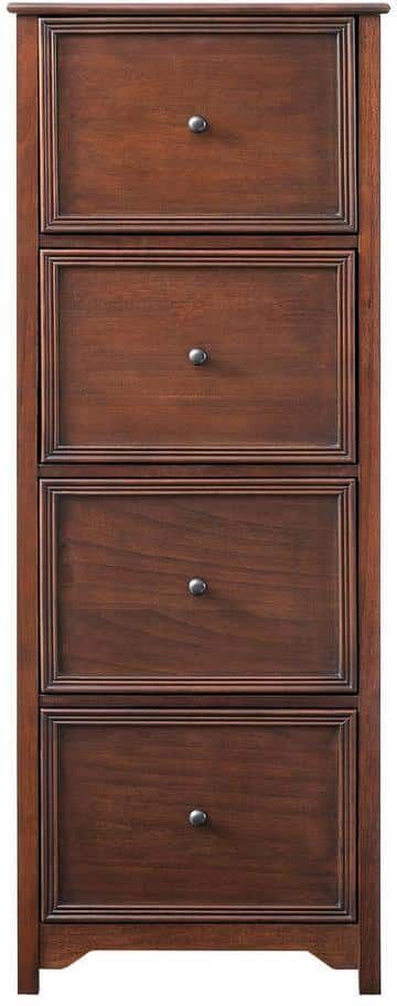 Home Decorators Collection Bradstone 4 Drawer Walnut Brown Wood File Cabinet