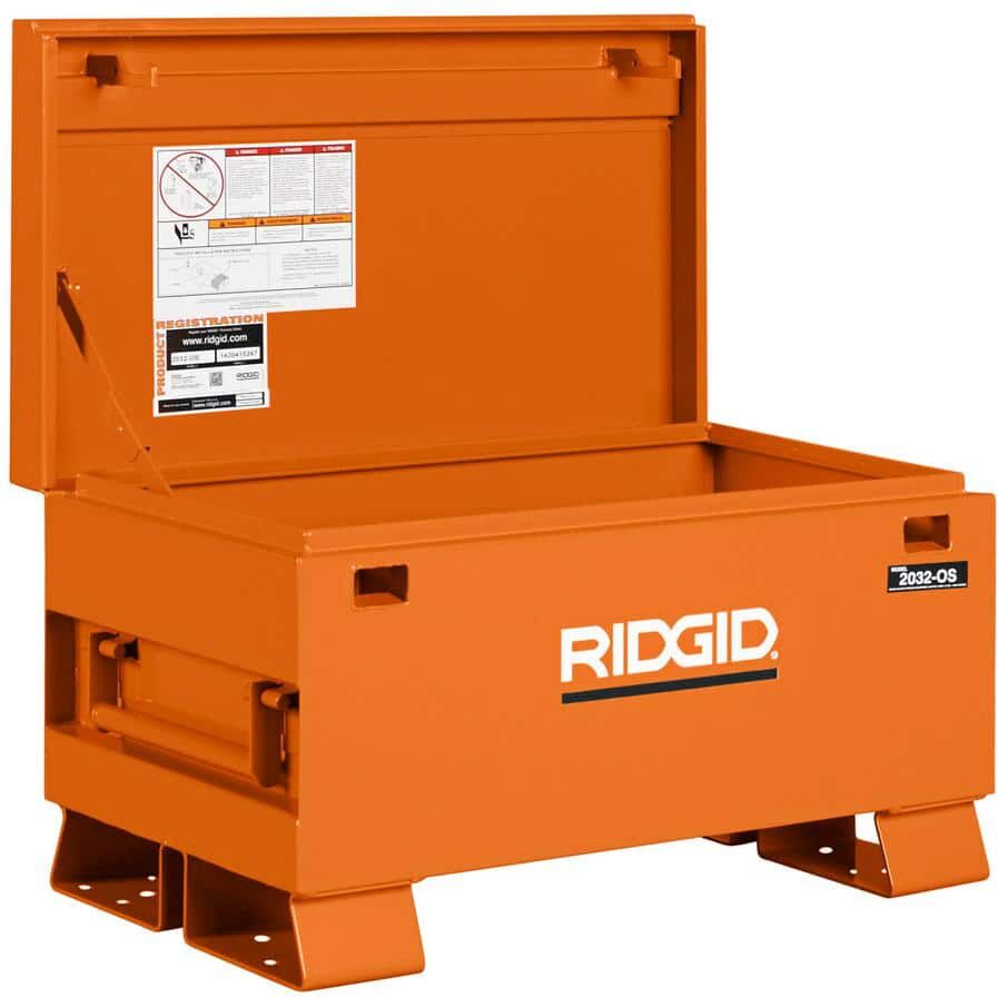 RIDGID 32 in. W x 19 in. D x 18.25 in. H Portable Storage Chest Jobsite Box