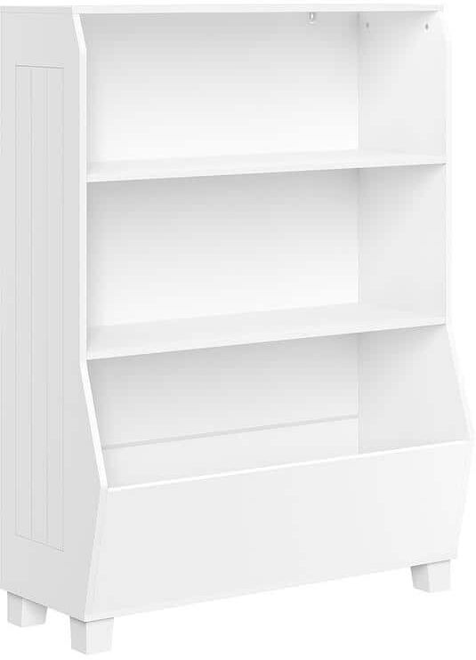 RiverRidge Home Kids 34 in. White Bookcase with Toy Organizer