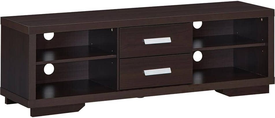 Costway 59 in. TV Stand Entertainment Center Hold up to 65 in. TV with Storage Shelves and Drawers