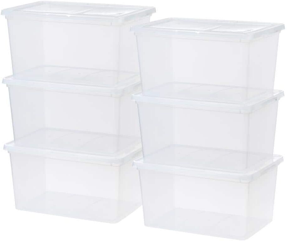 IRIS 58 Qt. Clear Storage Box (6-Pack)