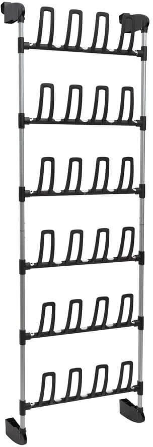 ORGANIZE IT ALL 59 in. H 12-Pair Silver Metal Hanging Shoe Organizer